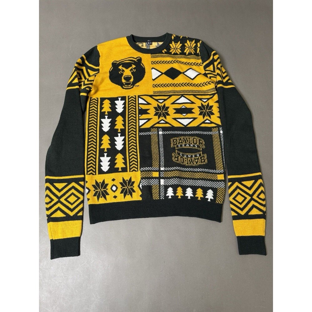 Baylor Bears Mens Sweater Size Medium M Ugly Christmas Holiday Campus Clothing